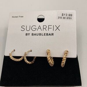 Sugarfix by Baublebar 2 pc. Gold Hoop Earring Set New with tags!
